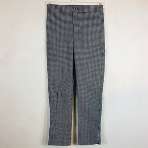 Brandy Melville One Size XXS XS S Micro Gingham Print Pants Black White Cotton